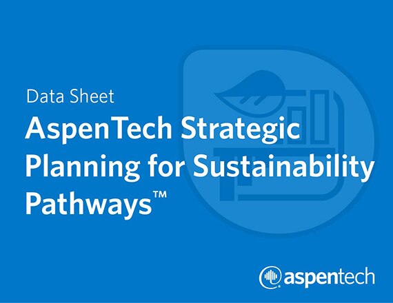 Data Sheet: AspenTech Strategic Planning for Sustainability Pathways